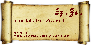 Szerdahelyi Zsanett névjegykártya